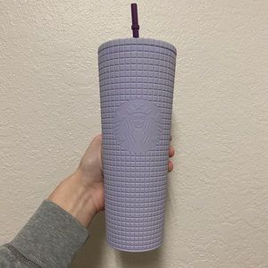 Starbucks Venti Lilac Purple Grid Tumbler
